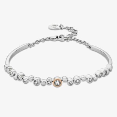 Clogau Sterling Silver Celebration White Topaz Bracelet 3SCEL899