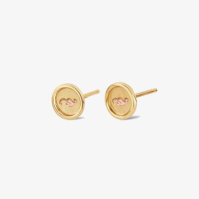 Clogau 9ct Two Colour Gold Insignia Stud Earrings GTOL0327