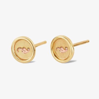 Clogau 9ct Two Colour Gold Insignia Stud Earrings GTOL0327