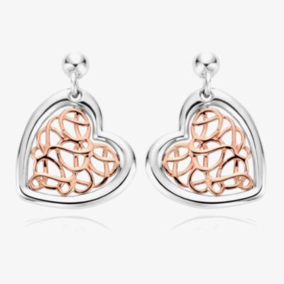 Clogau Welsh Royalty Heart Earrings 3SWHHE2