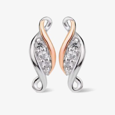 Clogau Past Present Future Silver Topaz Stud Earrings 3SPPFE