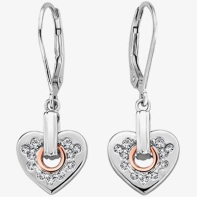 Clogau Cariad Sparkle Heart Earrings 3SCCE01