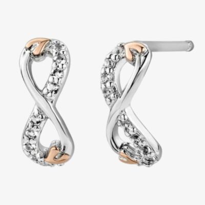 Clogau Ladies Tree Of Life Sterling Silver Infinity Topaz Stud Earrings 3STOL853