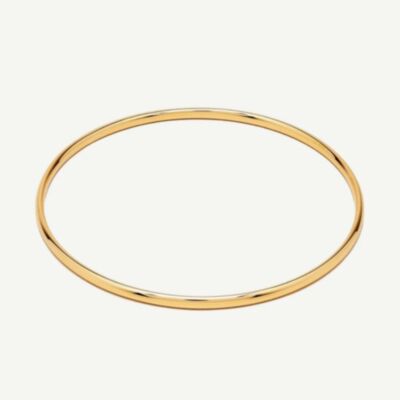 D.Louise Yellow Gold Tone Plated Stainless Steel Classic S/M Bangle SKB-09-02