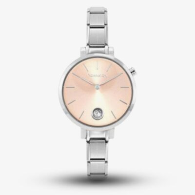 Nomination Ladies Composable Time Pink Cubic Zirconia Dial Bracelet Watch 076033/027