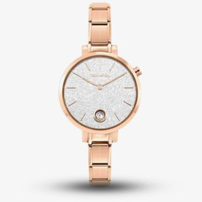 Nomination Composable CLASSIC Paris Glitter Rose Gold Tone Watch 076034/023