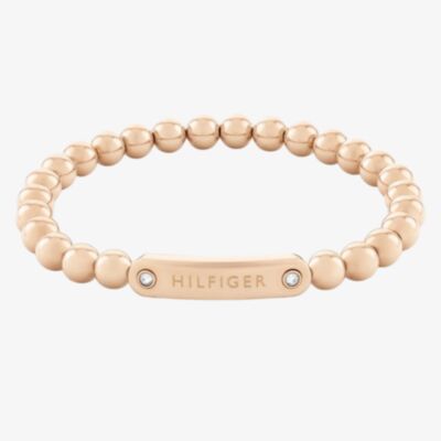 Tommy Hilfiger Ladies Rose Gold Tone Beaded Bracelet 2780936