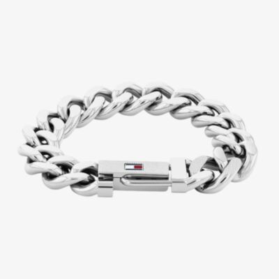 Tommy Hilfiger Mens Wild Silver Chain Bracelet 2790637
