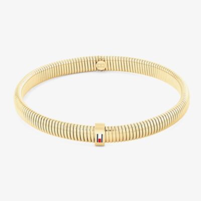 Tommy Hilfiger Gold Tone Stainless Steel 6mm Stretch Bracelet 2781005