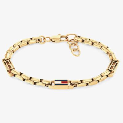 Tommy Hilfiger 3D Flag Metal Gold Plated Bracelet 2790675