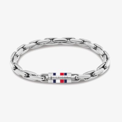Tommy Hilfiger Stainless Steel Rectangle Belcher Chain Bracelet 2790749