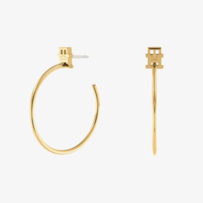 Tommy Hilfiger Monogram Hoop Gold plated Earrings 2780720