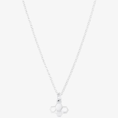 Sterling Silver Tiny Bee Pendant Necklace BP2-SL