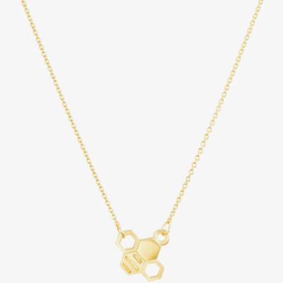 Yellow Gold Plated Large Bee Necklace BFL2-YGP