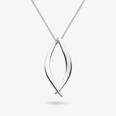 Kit Heath Sterling Silver Entwine Twine Twist Link Necklace 90230RP