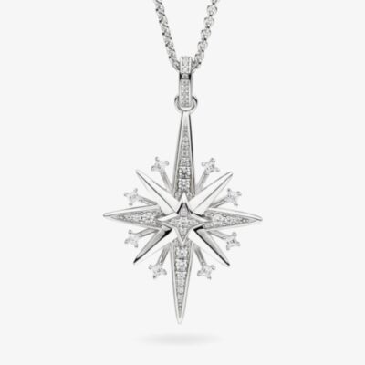 Kit Heath Silver Celeste North Starburst Necklace 90457CZ