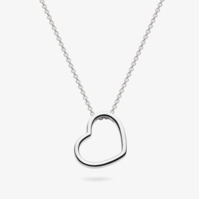 Kit Heath Silver Love Heart Outline Pendant 90533RP