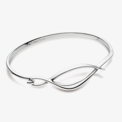Kit Heath Sterling Silver Entwine Twine Twist Hinged Bangle 70224RP