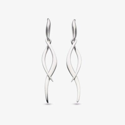 Kit Heath Sterling Silver Entwine Twine Twist Drop Earrings 60223RP
