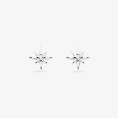 Kit Heath Silver Celeste North Star Petite Stud Earrings 30455CZ
