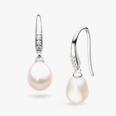 Kit Heath Silver Revival Classic Pearl Glitz Drop Earrings 50425FPC