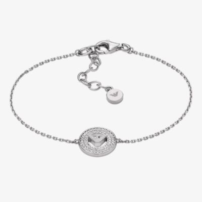 Emporio Armani Silver Round Eagle Logo Bracelet EG3586040