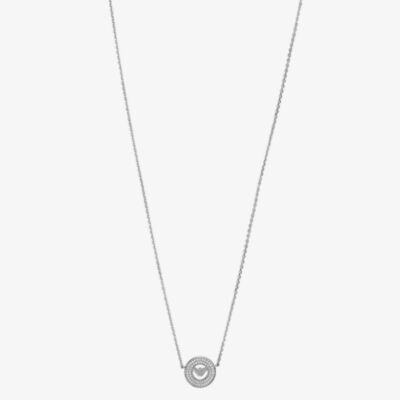 Emporio Armani Silver Round Eagle Logo Necklace EG3585040