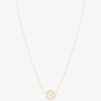 Emporio Armani Gold Tone Round Logo Coin Necklace EG3628710