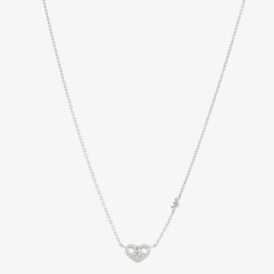 Emporio Armani Sterling Silver & Cubic Zirconia Heart Chain EG3646040