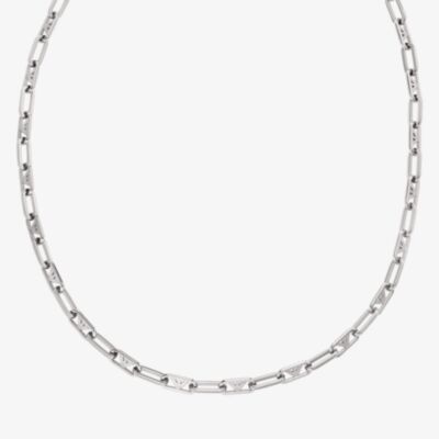 Emporio Armani Mens Stainless Steel Oval Link Necklace EGS3248040
