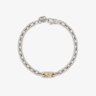 Emporio Armani Two Tone Stainless Steel Logo Link Bracelet EGS3148040