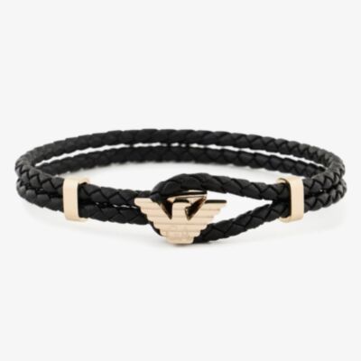 Emporio Armani Gold-Tone Leather ID Bracelet EGS3321710