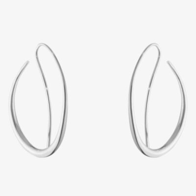 Georg Jensen Offspring Loop Sterling Silver Earrings 10012755