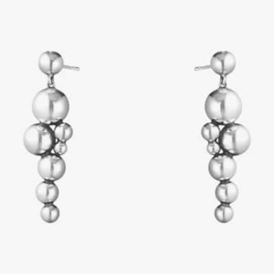 Georg Jensen Moonlight Grapes Dropper Sterling Silver Earrings 10019037