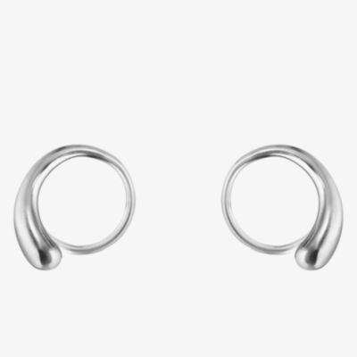 Georg Jensen Mercy Sterling Silver Swirl Earrings 10015148
