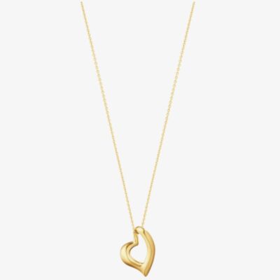 Georg Jensen Hearts of Georg Jensen 18ct Yellow Gold Plated Open Heart Necklace 10012162