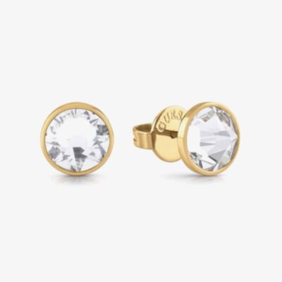 Guess Frontiers Gold-Tone Crystal Stud Earrings UME01343YG
