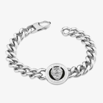 Guess Lion King Coin Chain Bracelet JUMB01314JW STBK L