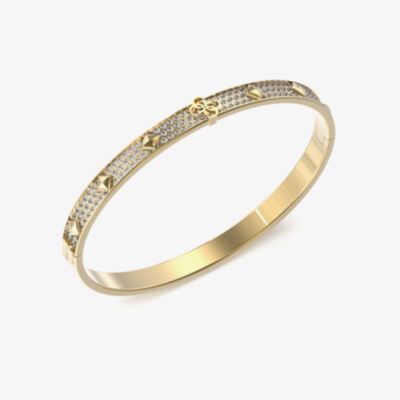 Guess Forever 4G Gold Tone Crystal Bangle UBB03276YGL