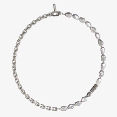 Guess Edgy Styles Chain & Freshwater Pearl Necklace JUMN04065JW STWI