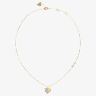 Guess Lovely Gold plated Heart Crystal Necklace UBN03035YG