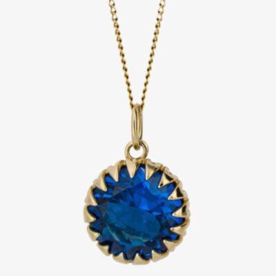 Fiorelli Gold Plated Blue Nano Chakra Necklace P5265