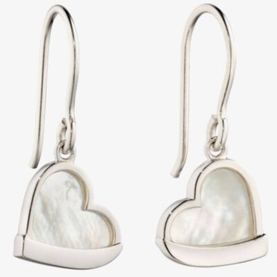 Fiorelli White Mother Of Pearl Heart Drop Earrings E6117W