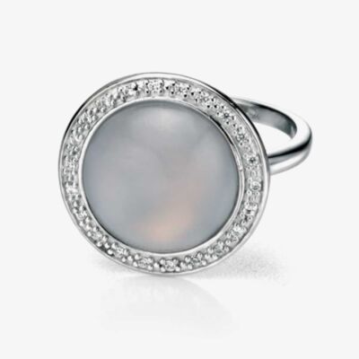 Fiorelli Silver Round Chalcedony Cubic Zirconia Ring R3354