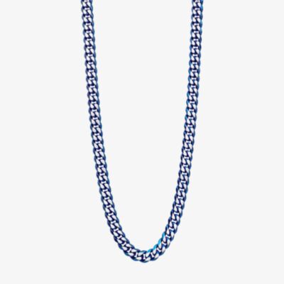 Fred Bennett Blue Tone Stainless Steel Flat Curb Chain N4652B