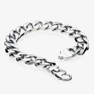 Fred Bennett Stainless Steel 22cm Curb Bracelet FB-B3896