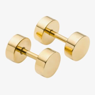 Fred Bennett Gold Tone Plain Circle Stud Earrings E6286