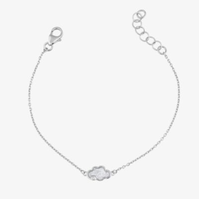 D For Diamond Sterling Silver Pearlised Cloud Bracelet B5436