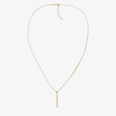 Tommy Hilfiger Ladies Linear Gold Bar Necklace 2780951