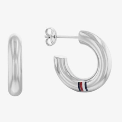 Tommy Hilfiger Ladies Silver Circles Hoop Earrings 2780948